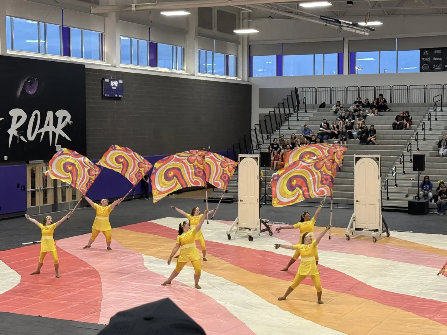 Winter guard flag feature