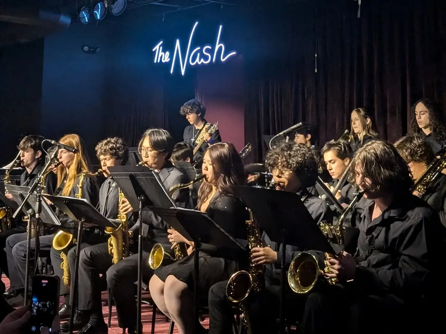 Hamilton jazz band saxophones performing at The Nash in Phoenix